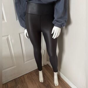 NWOT Size 8-10 Black ZYIA Active Faux Leather Leggings